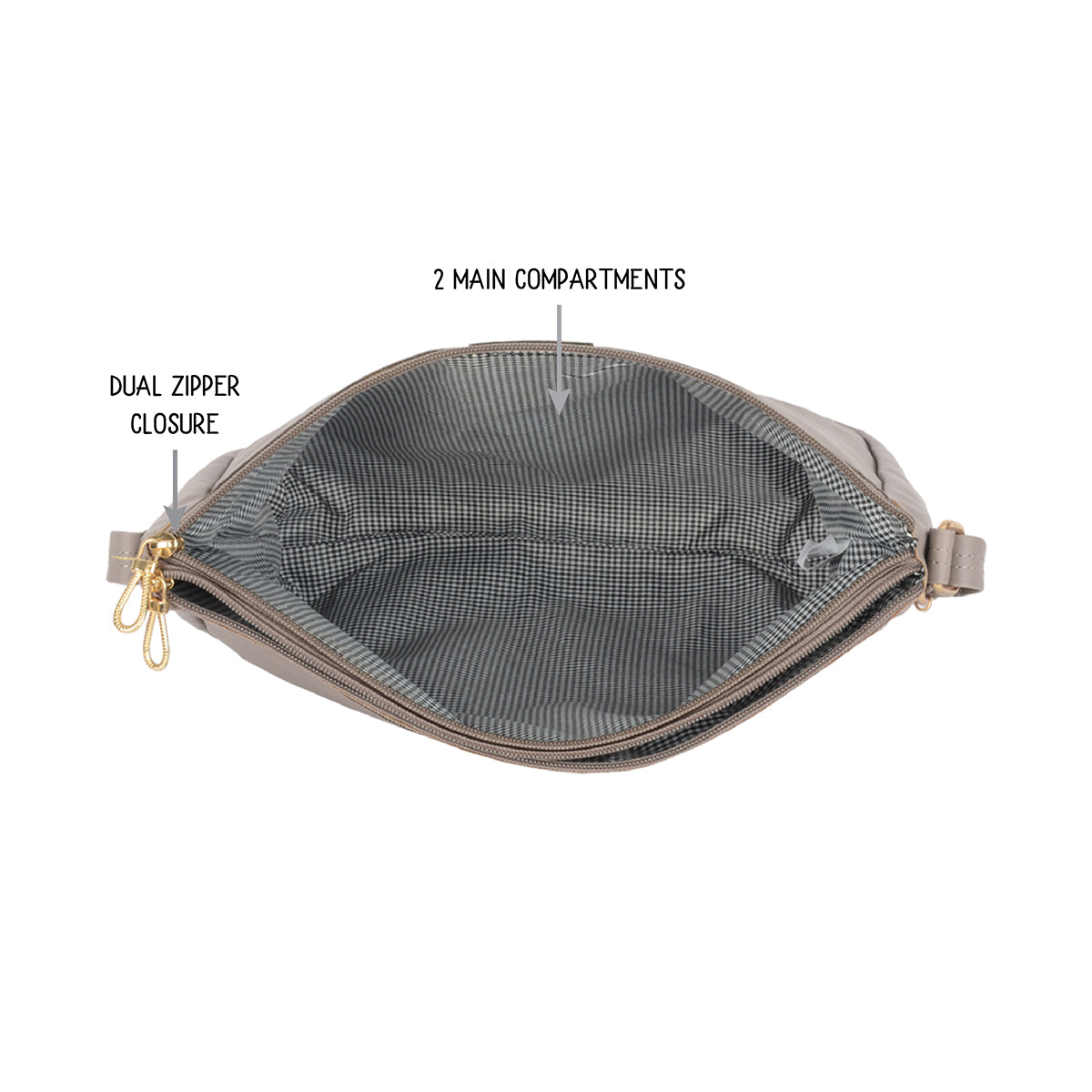 Levi Beige Medium Saddle Bags-1