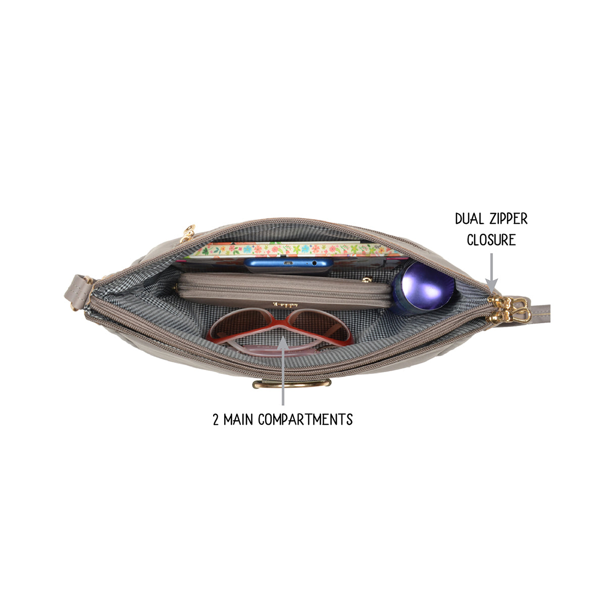 Levi Beige Medium Saddle Bags-1