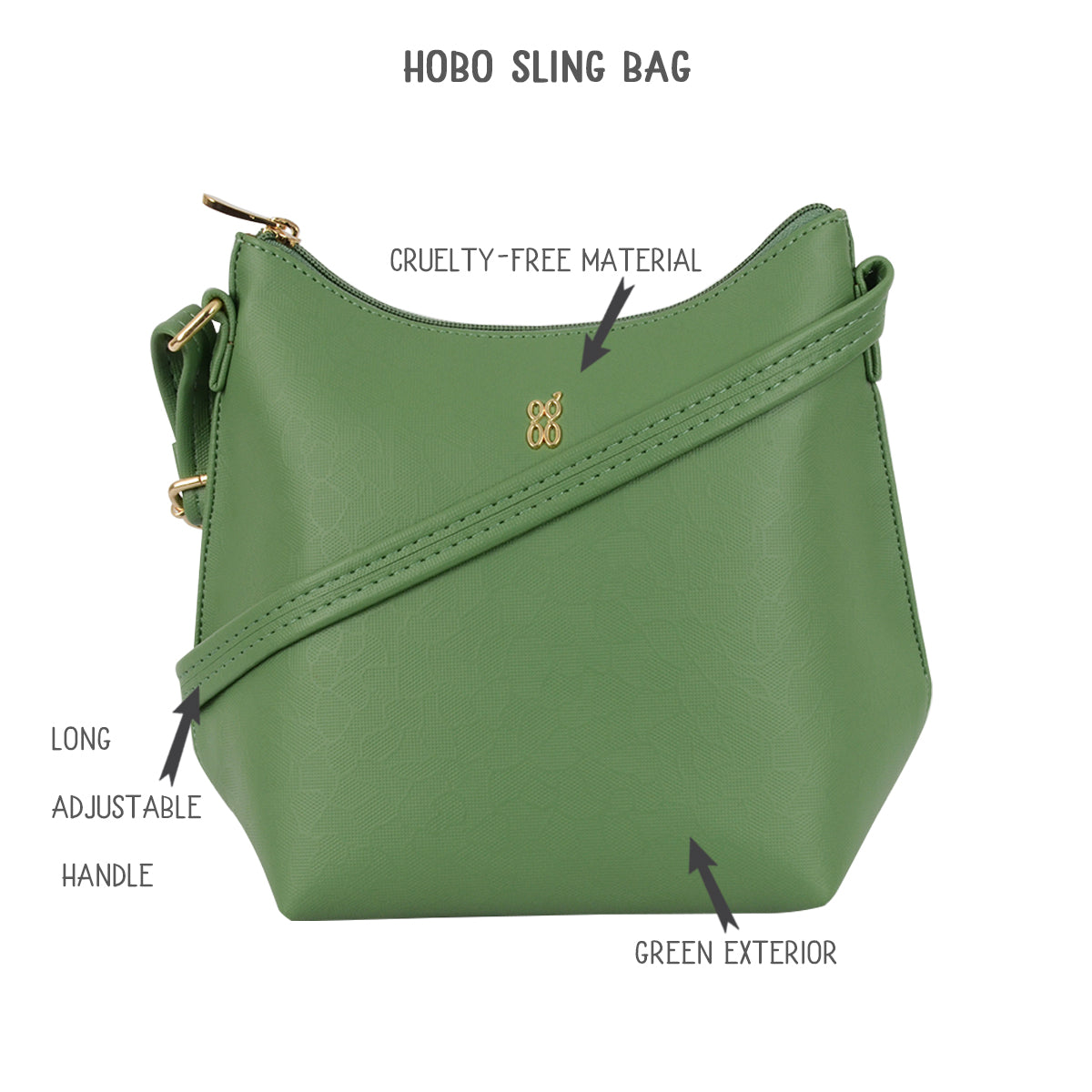 Lilith 3T5 Green Small Hobo Bags