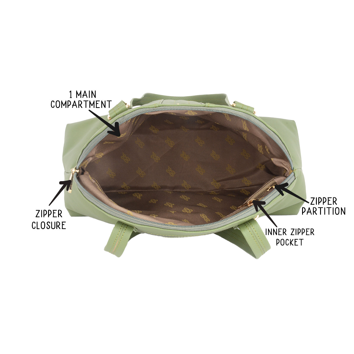 Margot Green Medium Bowling Bags