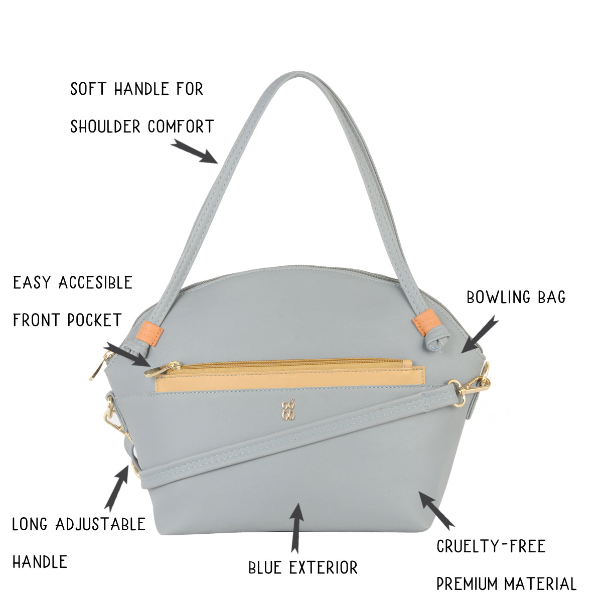 Mayze Blue Medium Shoulder Bag