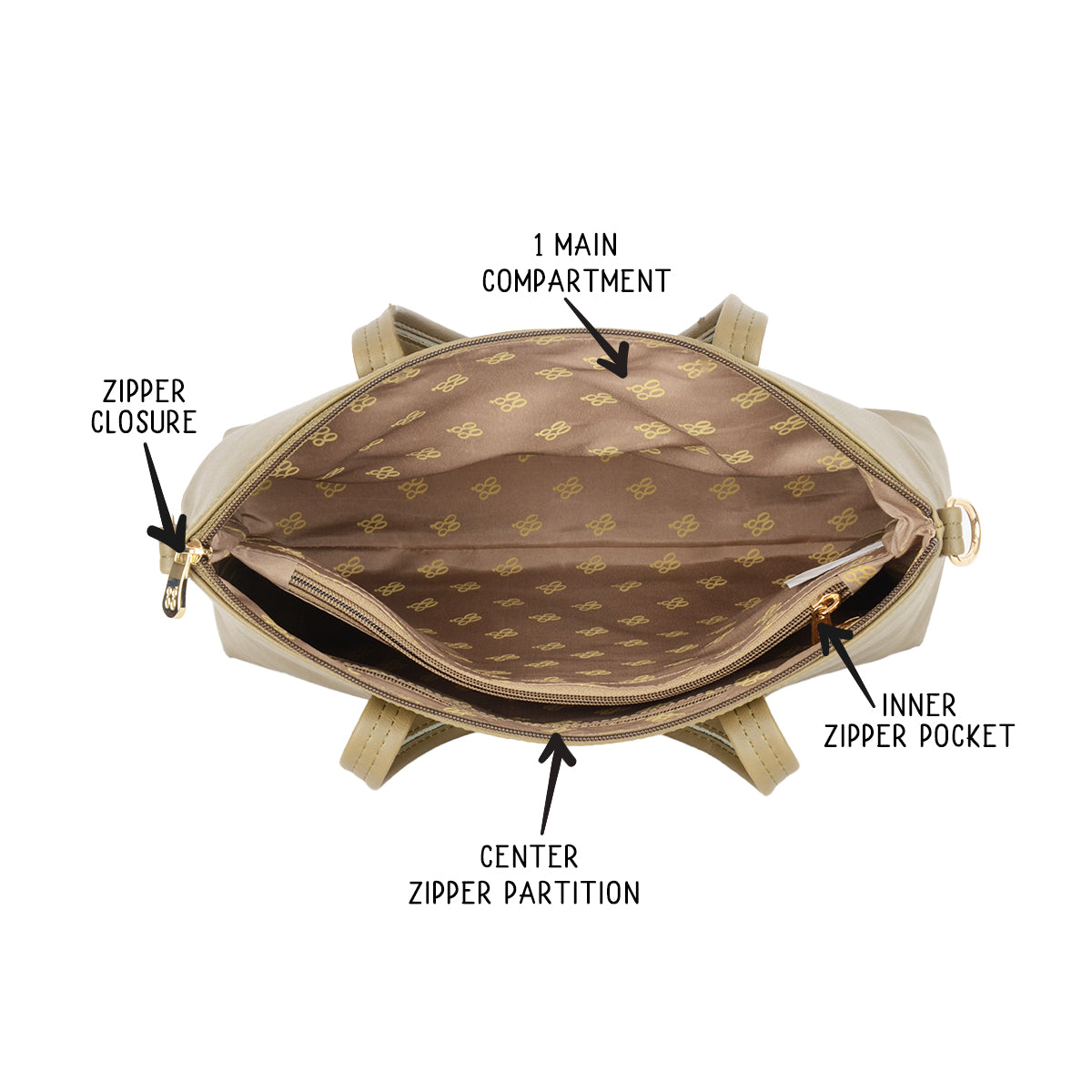 Menna Green Large SATCHEL Handbag