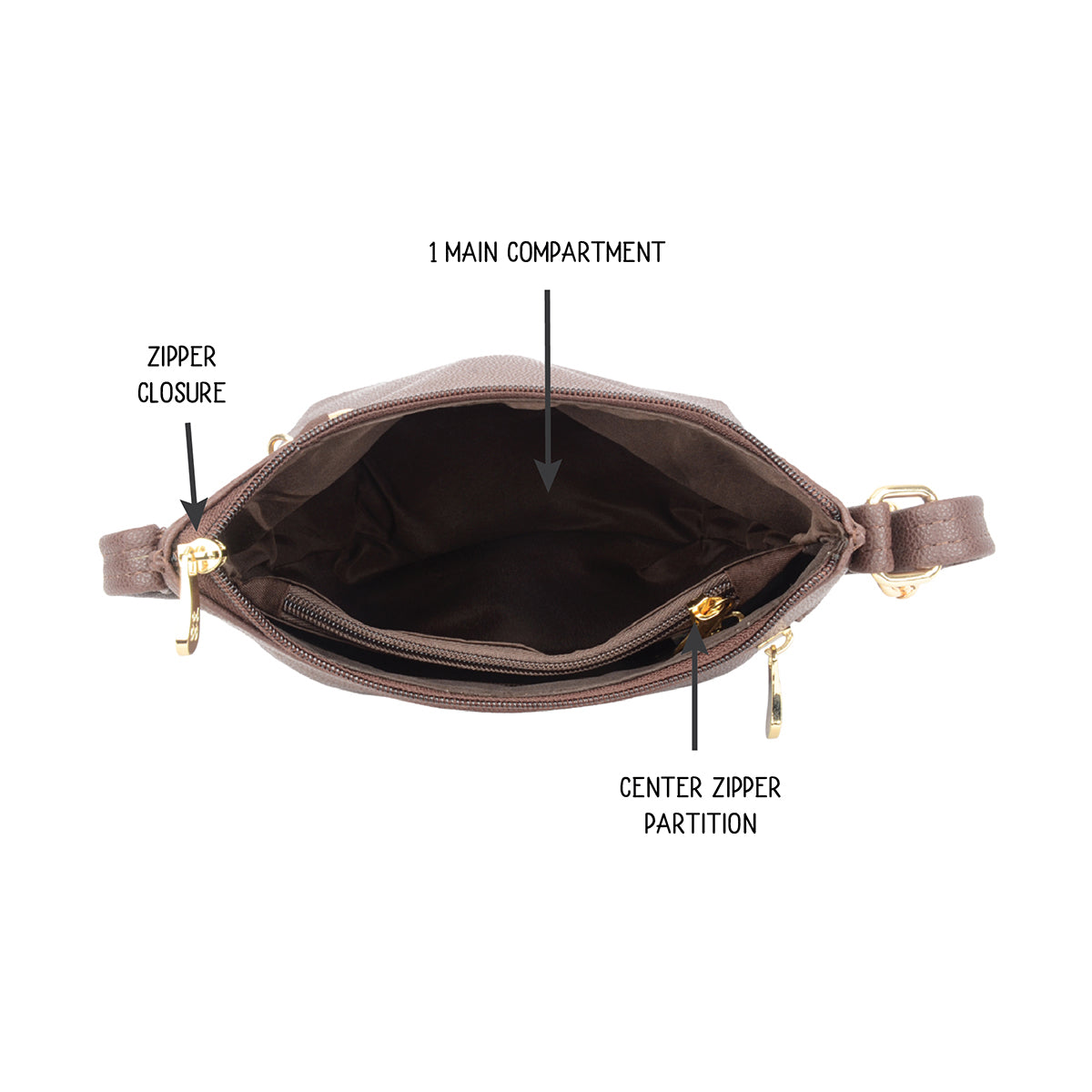 Menox 3T5 Brown Small Hobo Bags