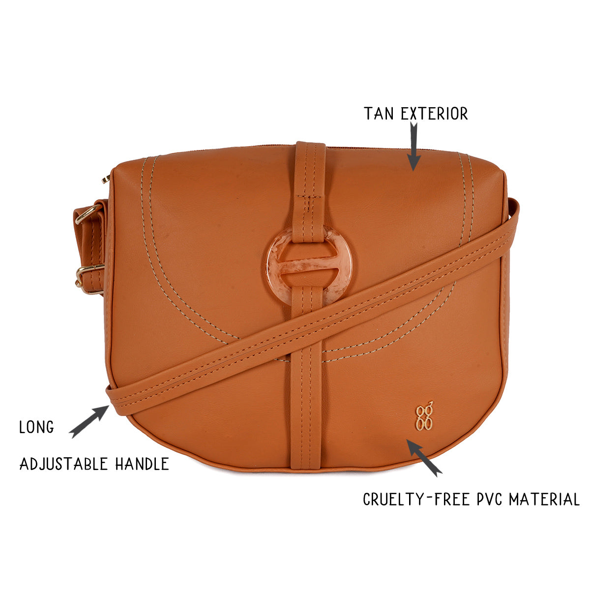 Meteor Tan Small Saddle Bags