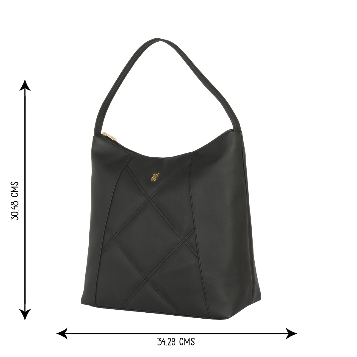 Misty Black Large Hobo Bag