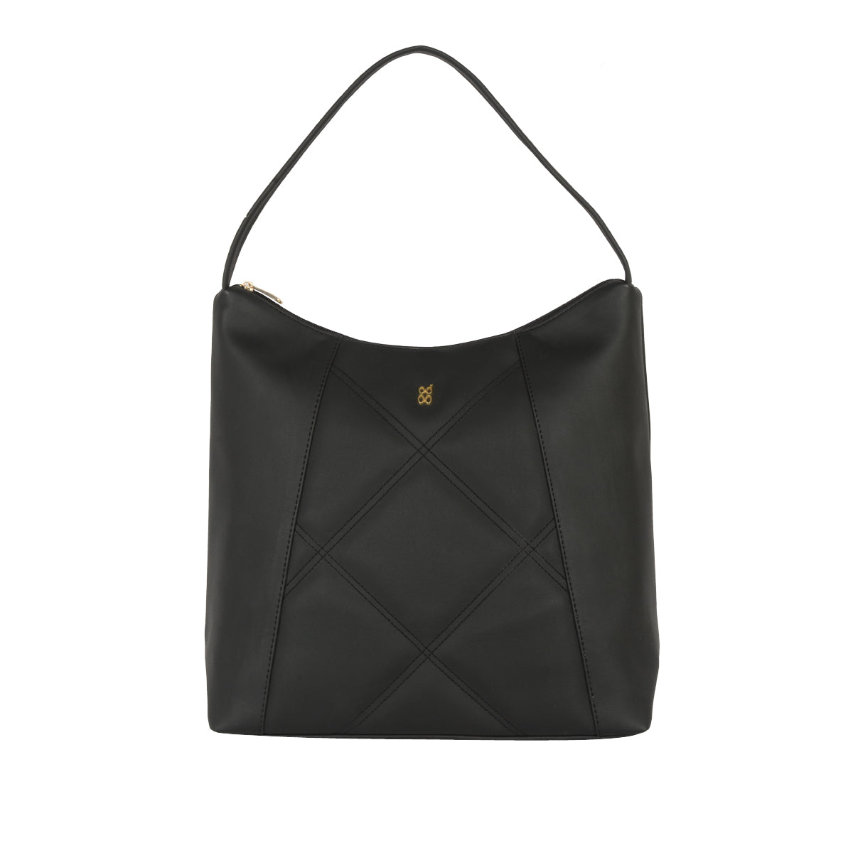 Misty Black Large Hobo Bag