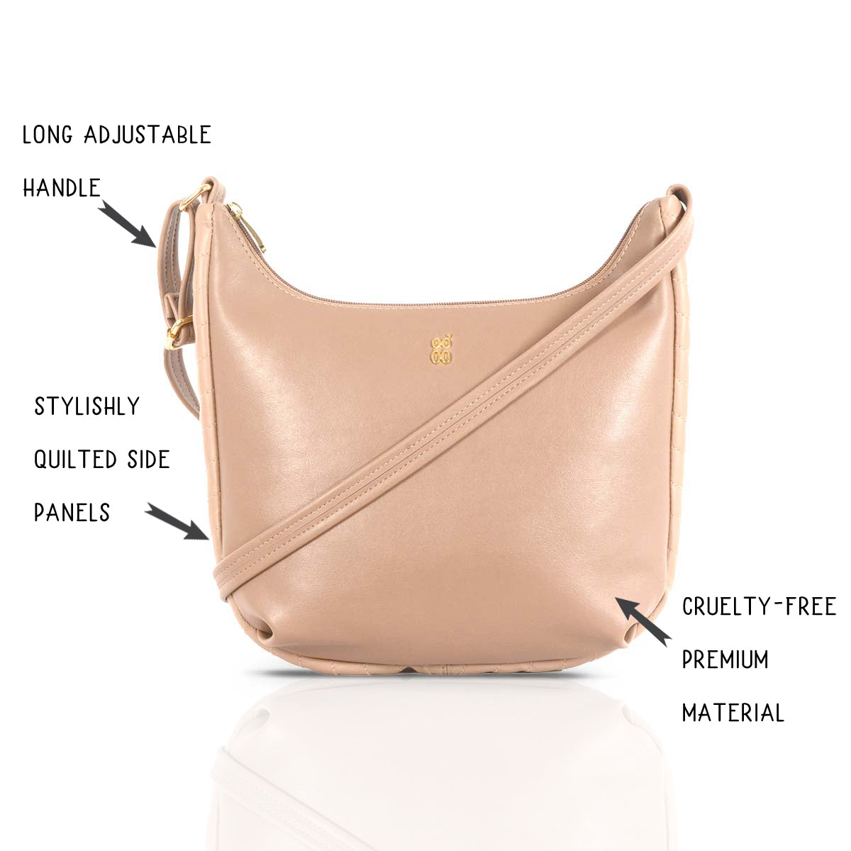 Mondo Pink Small Hobo Bags