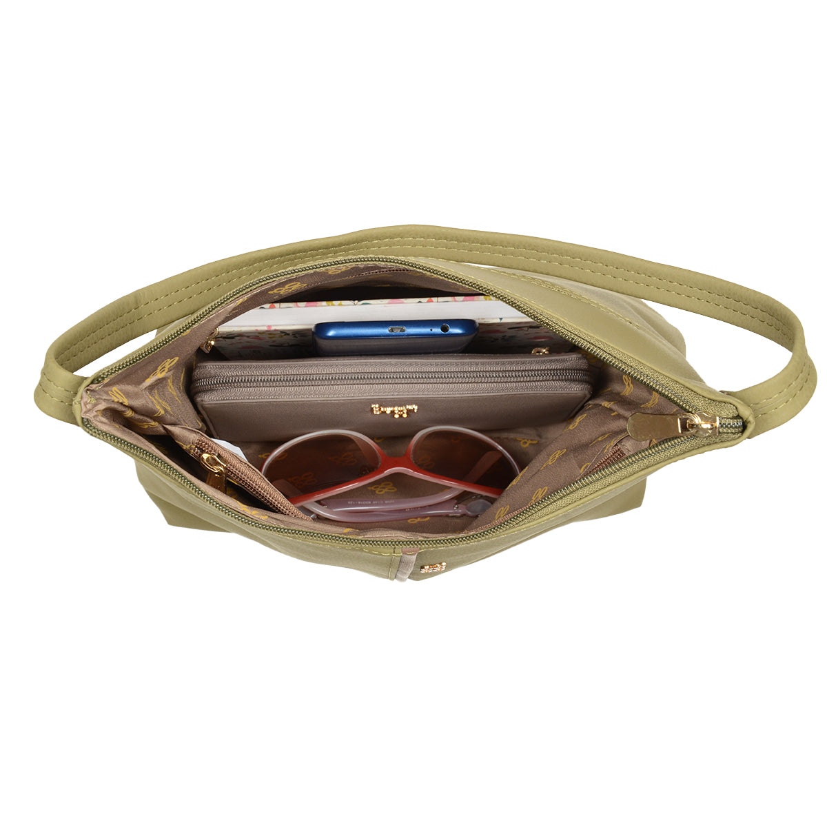 Naver 3T5 Green Medium Hobo Bags