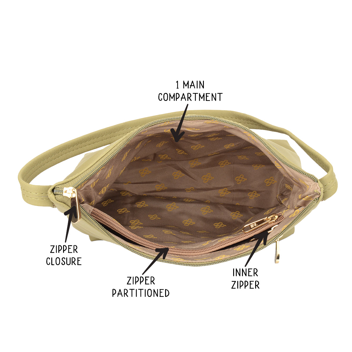 Naver 3T5 Green Medium Hobo Bags