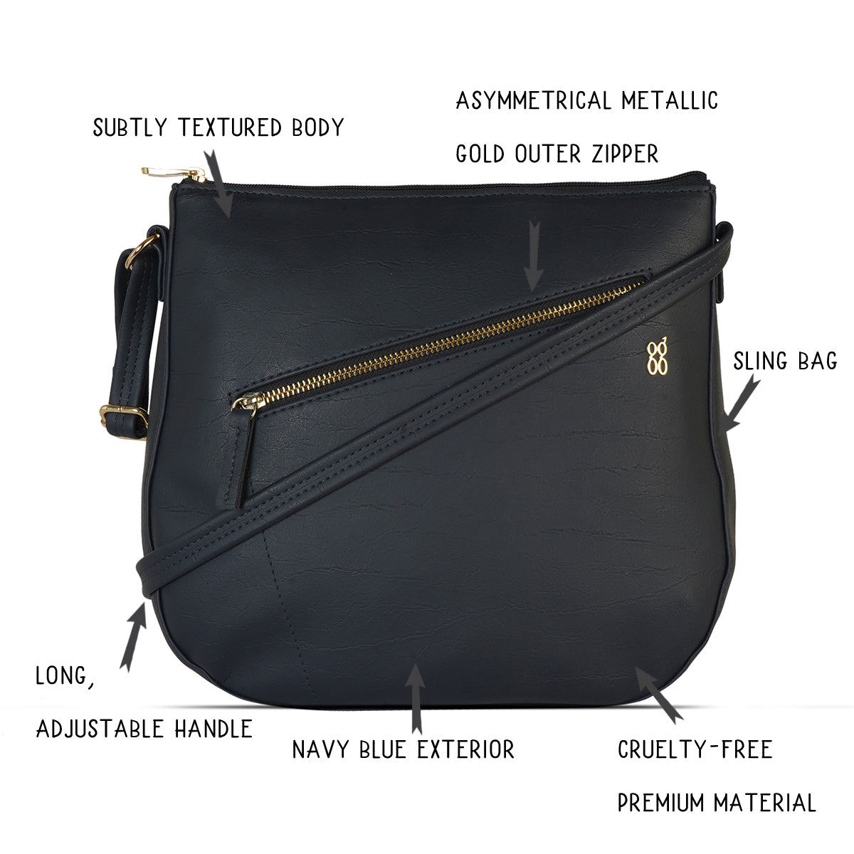 Radik Blue Medium Saddle Bag