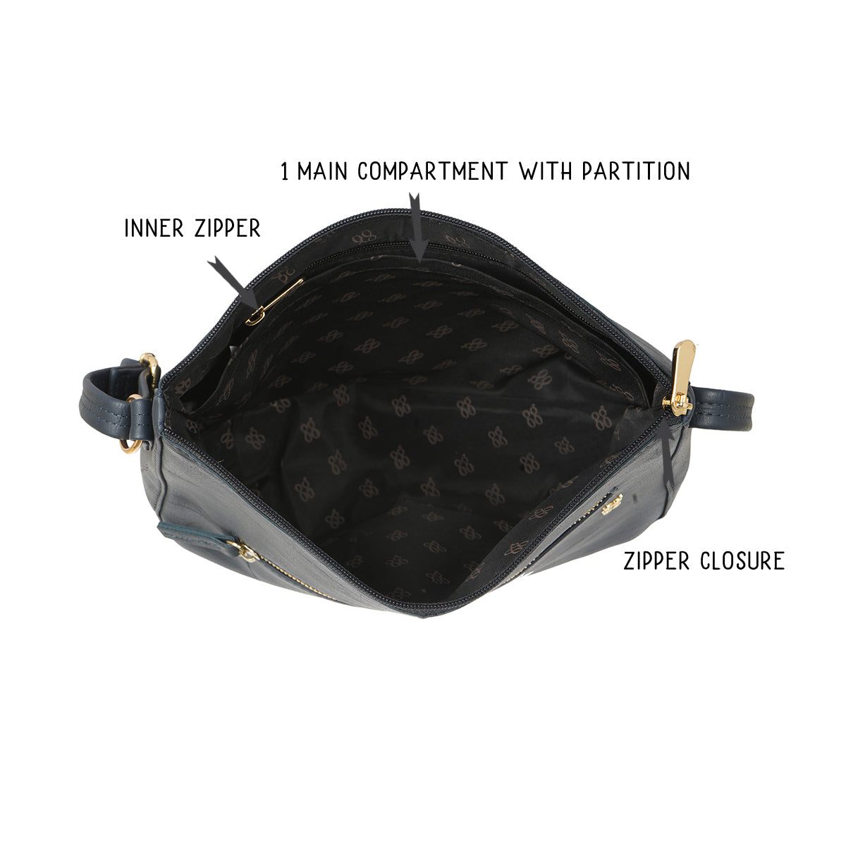 Radik Blue Medium Saddle Bag