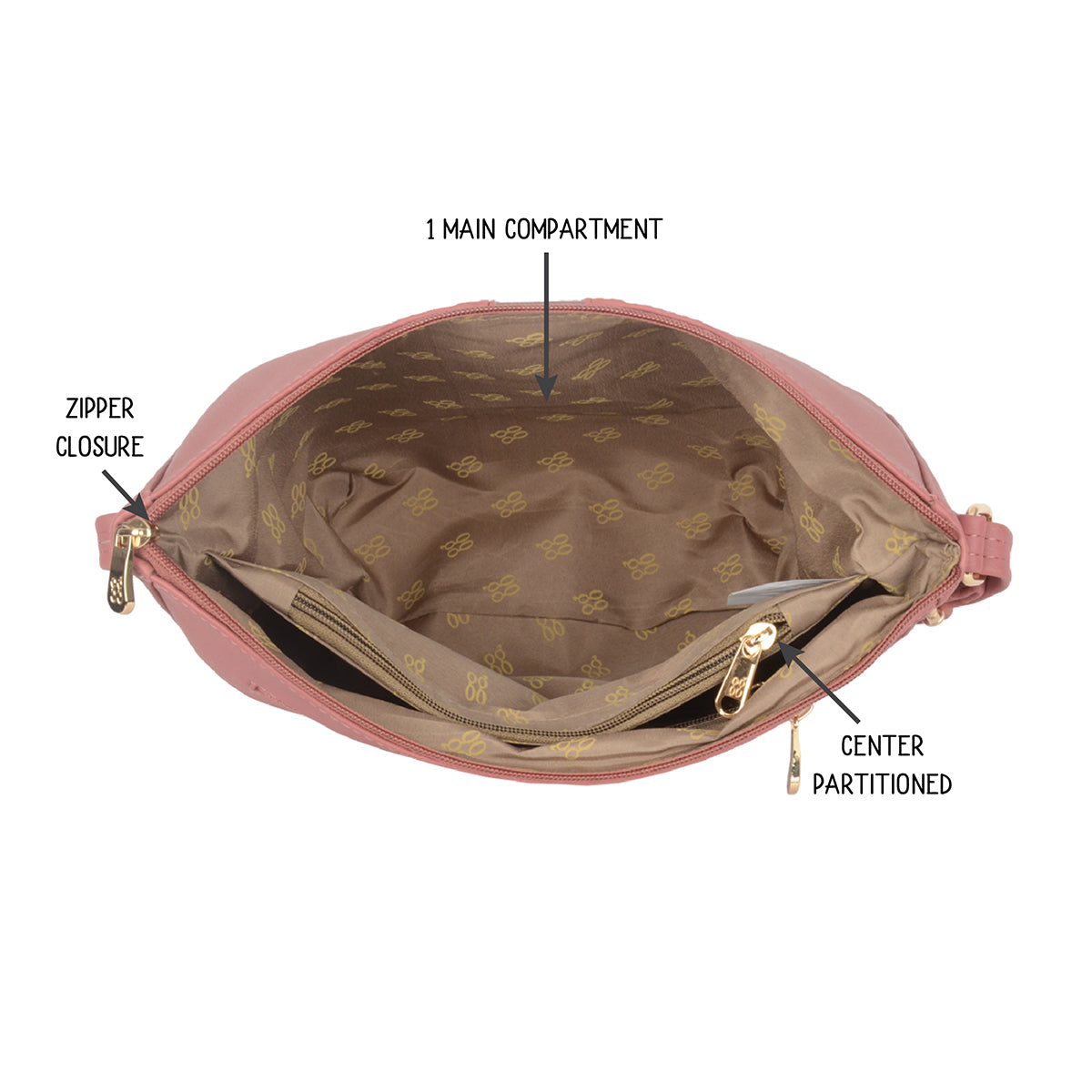 Reale Rose Wood Medium Saddle Bags