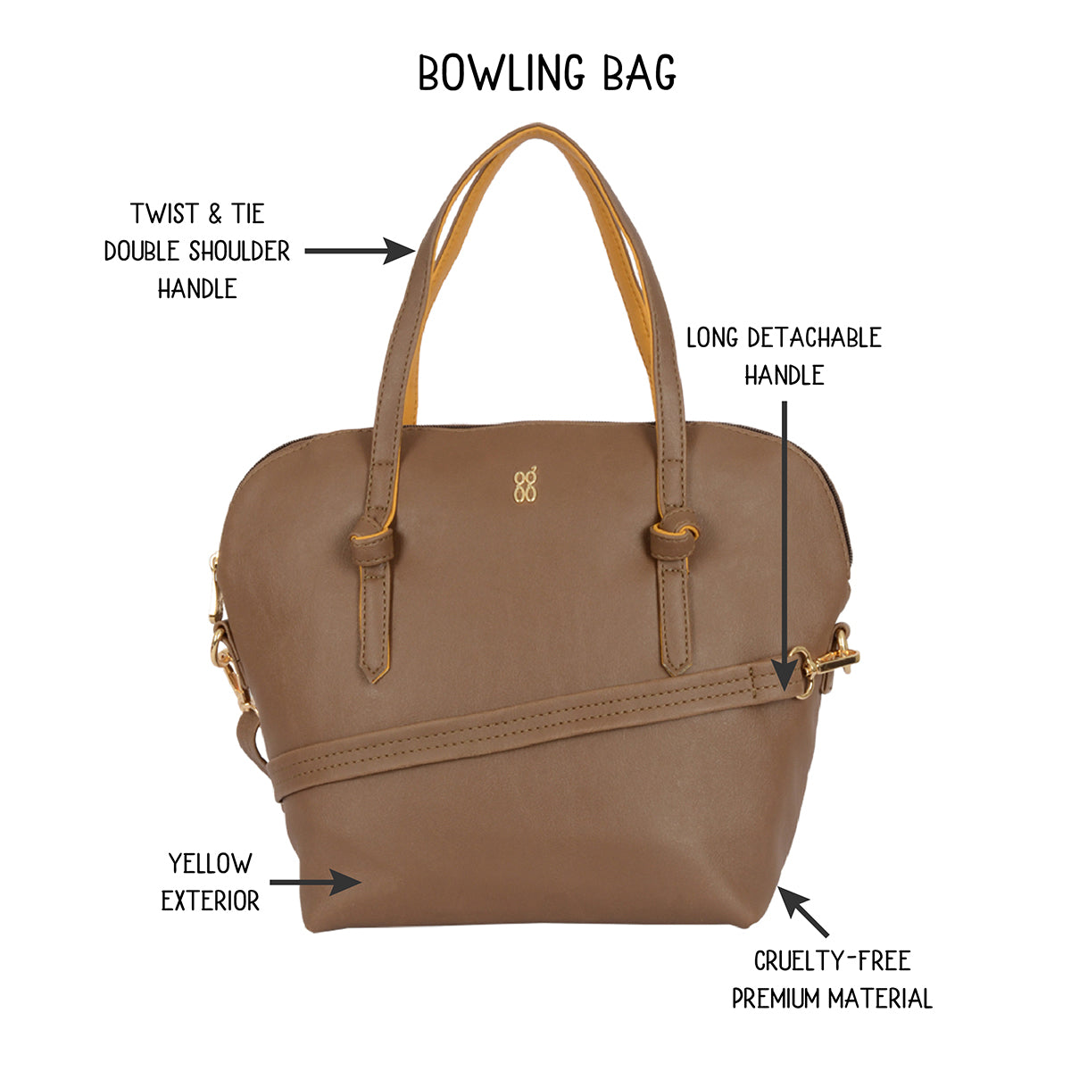 Rockey Yellow Medium Shoulder Bag