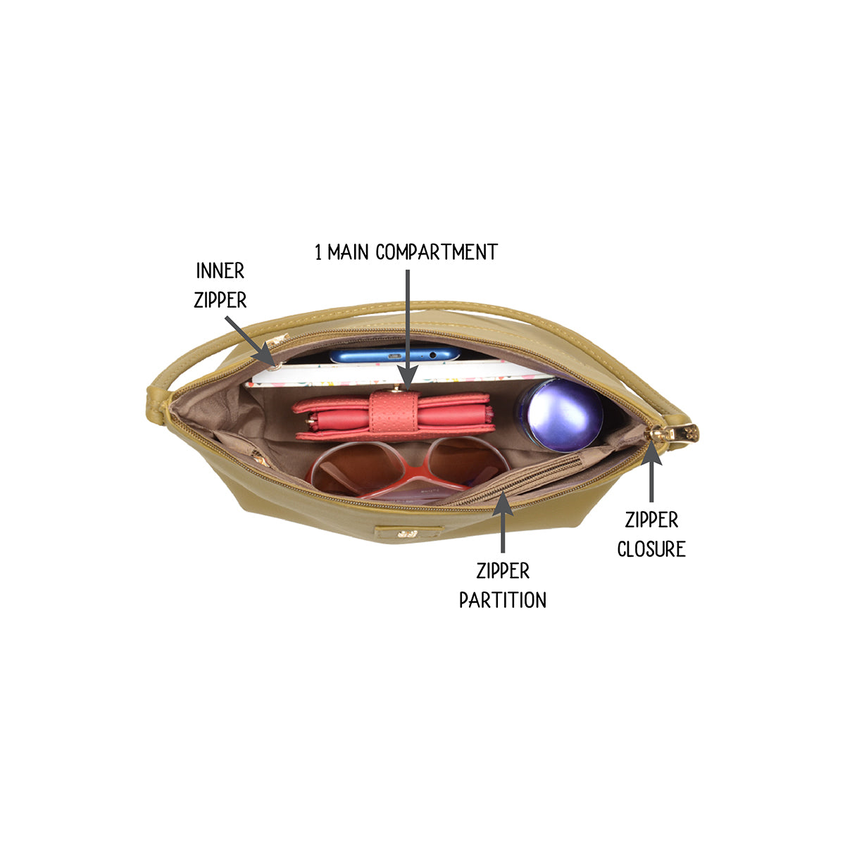 Scarlett Green Medium Hobo Bags