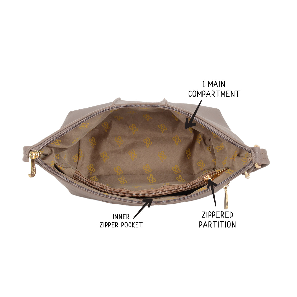 Siggy Beige Small Hobo Bag