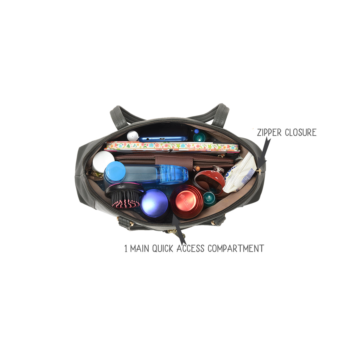 Skim Grey Large Shoulder Bag