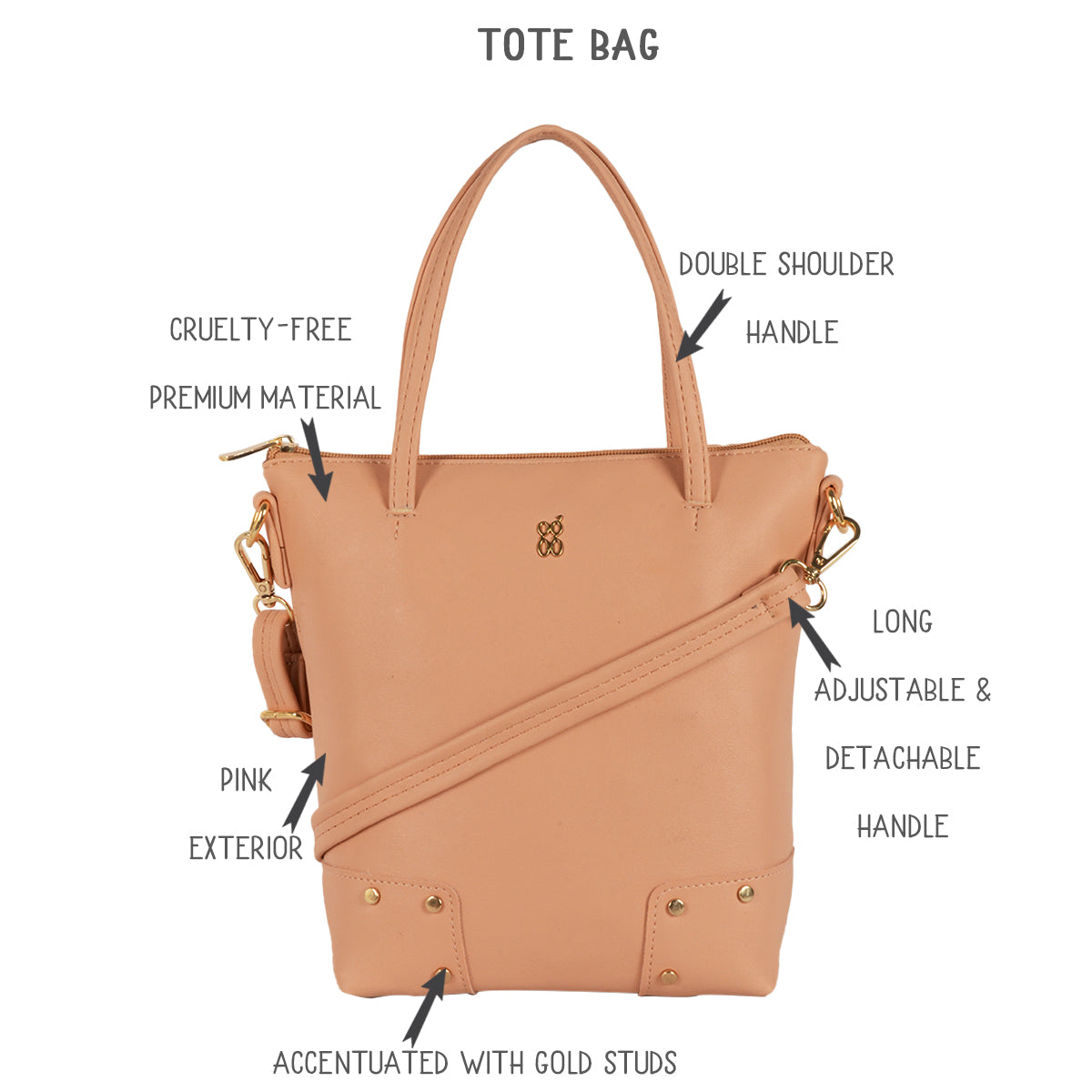 Tabi Pink Small Tote Bag