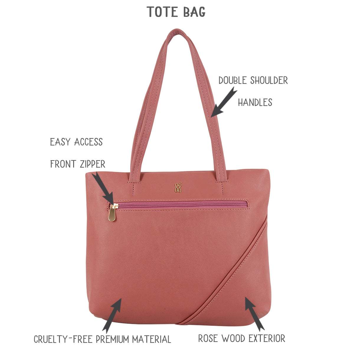 Tosy Rose Wood Medium Tote Bag