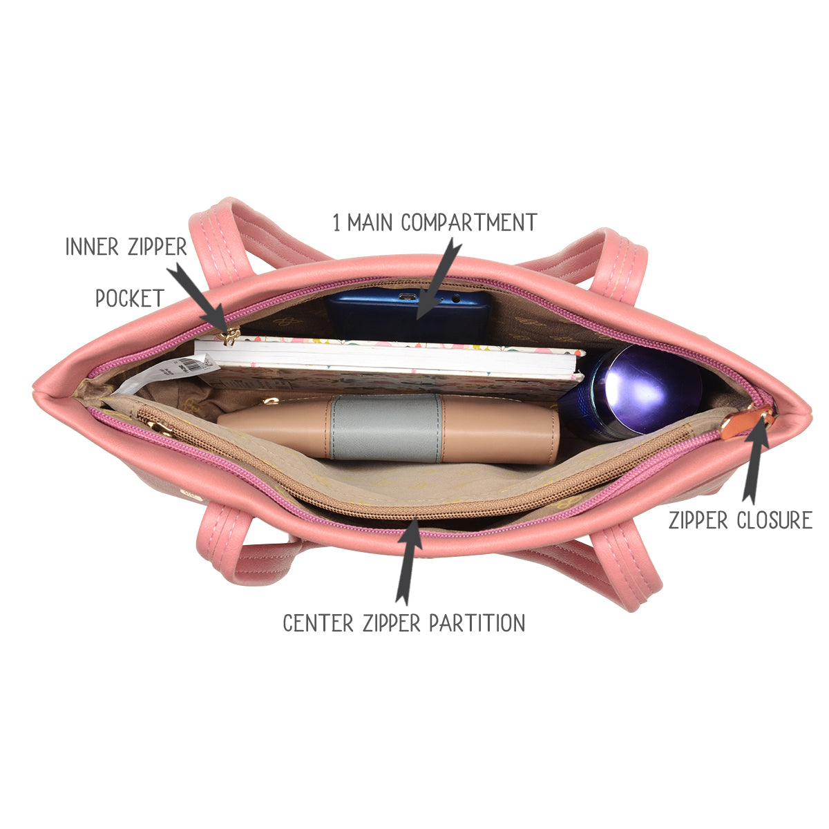 Tosy Rose Wood Medium Tote Bag