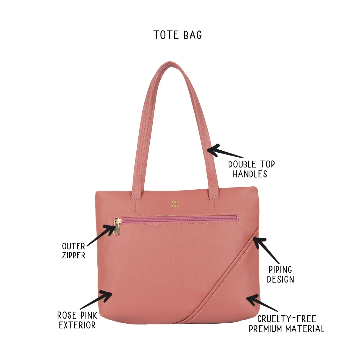 Tosy Pink Medium Tote Bags