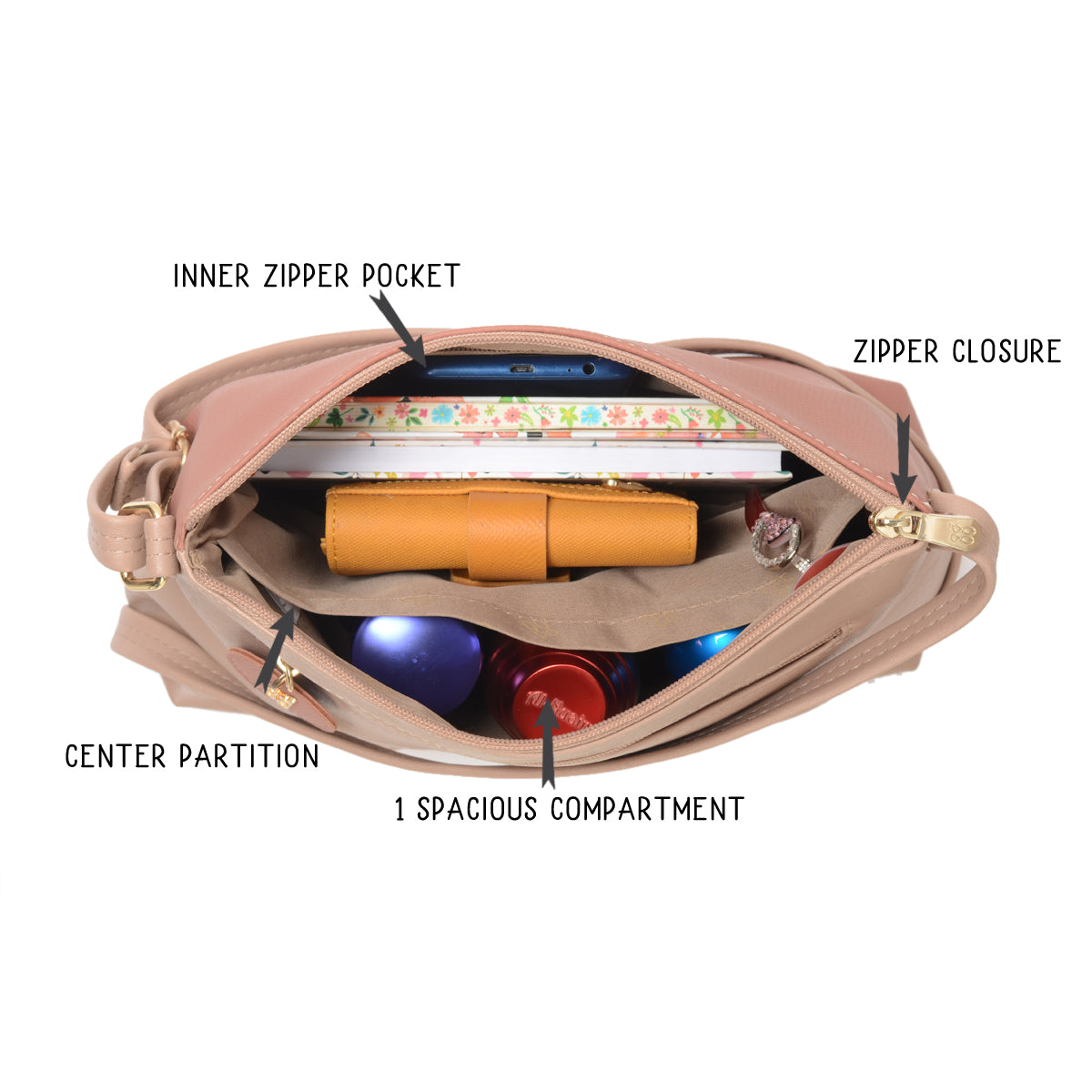 Trudy Pink Medium Satchel Bags