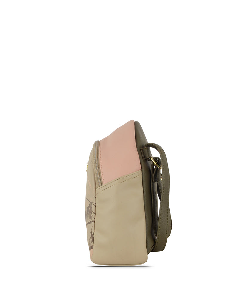 Waye Beige Small Backpack Bag