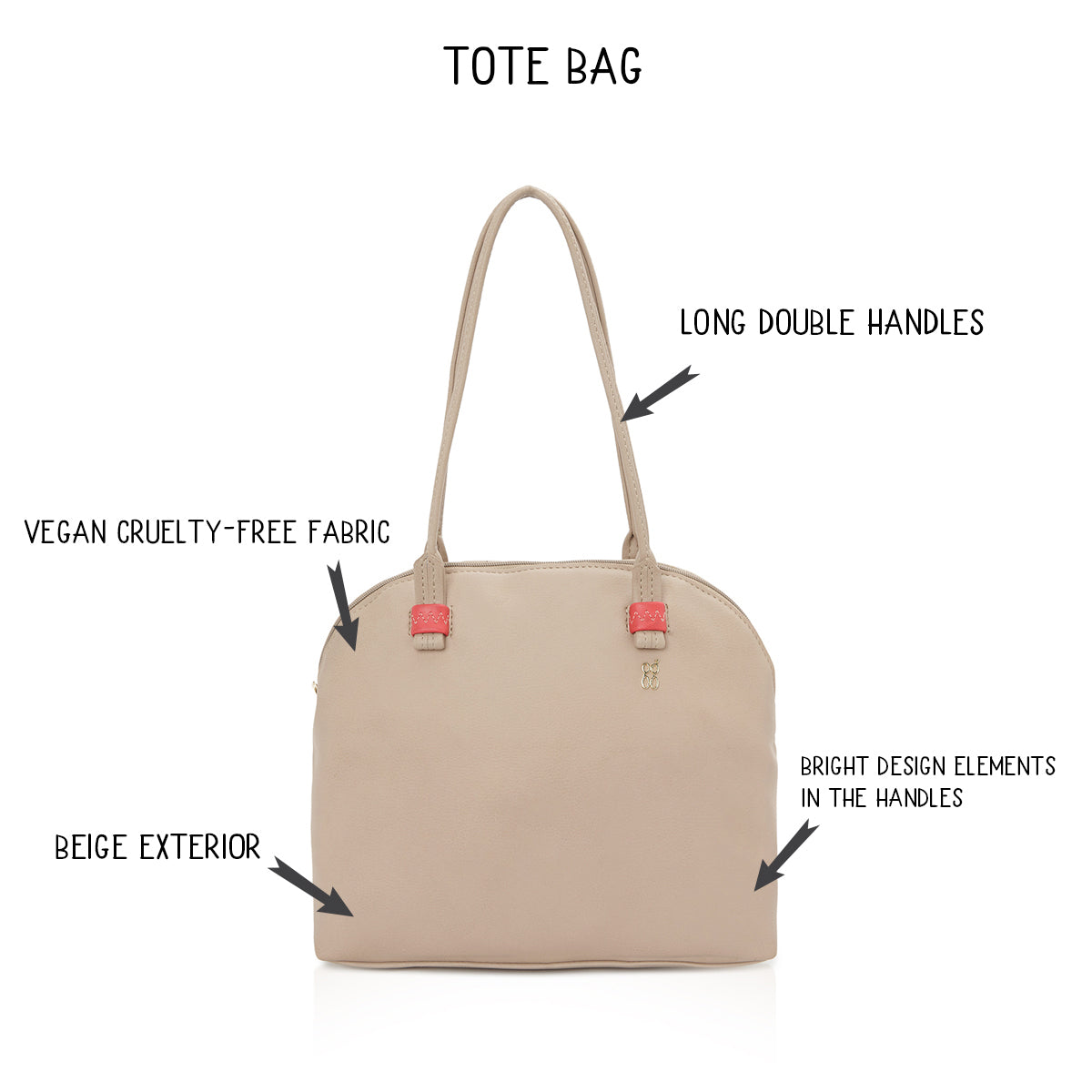 Ziva Beige Medium Shoulder Bag