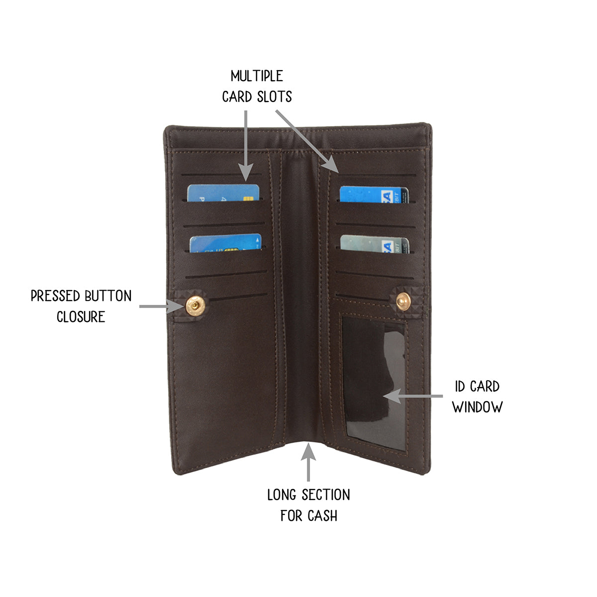 Dozy Brown Xl Two Fold Wallet