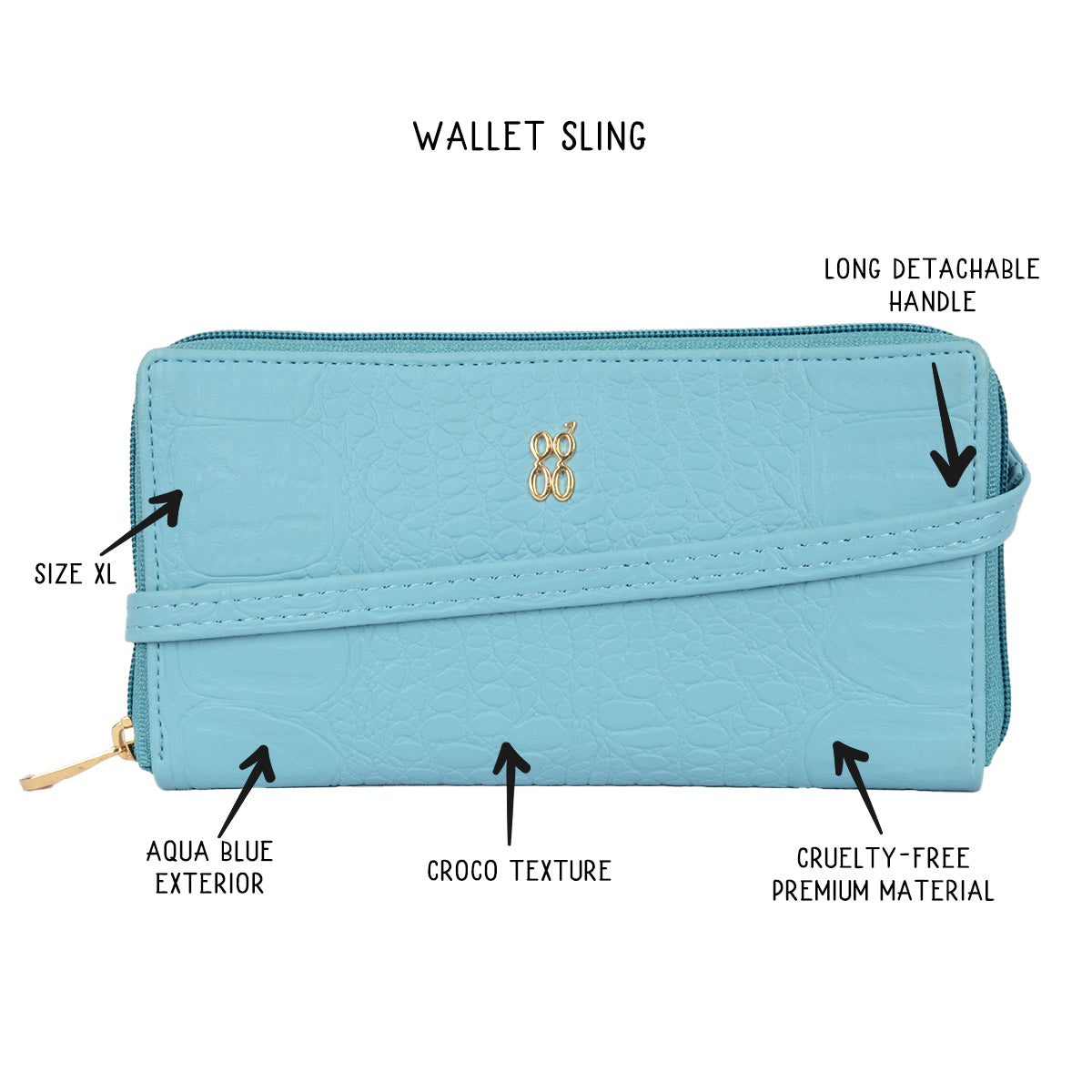 Sesi Blue Xl Ziparound Wallet