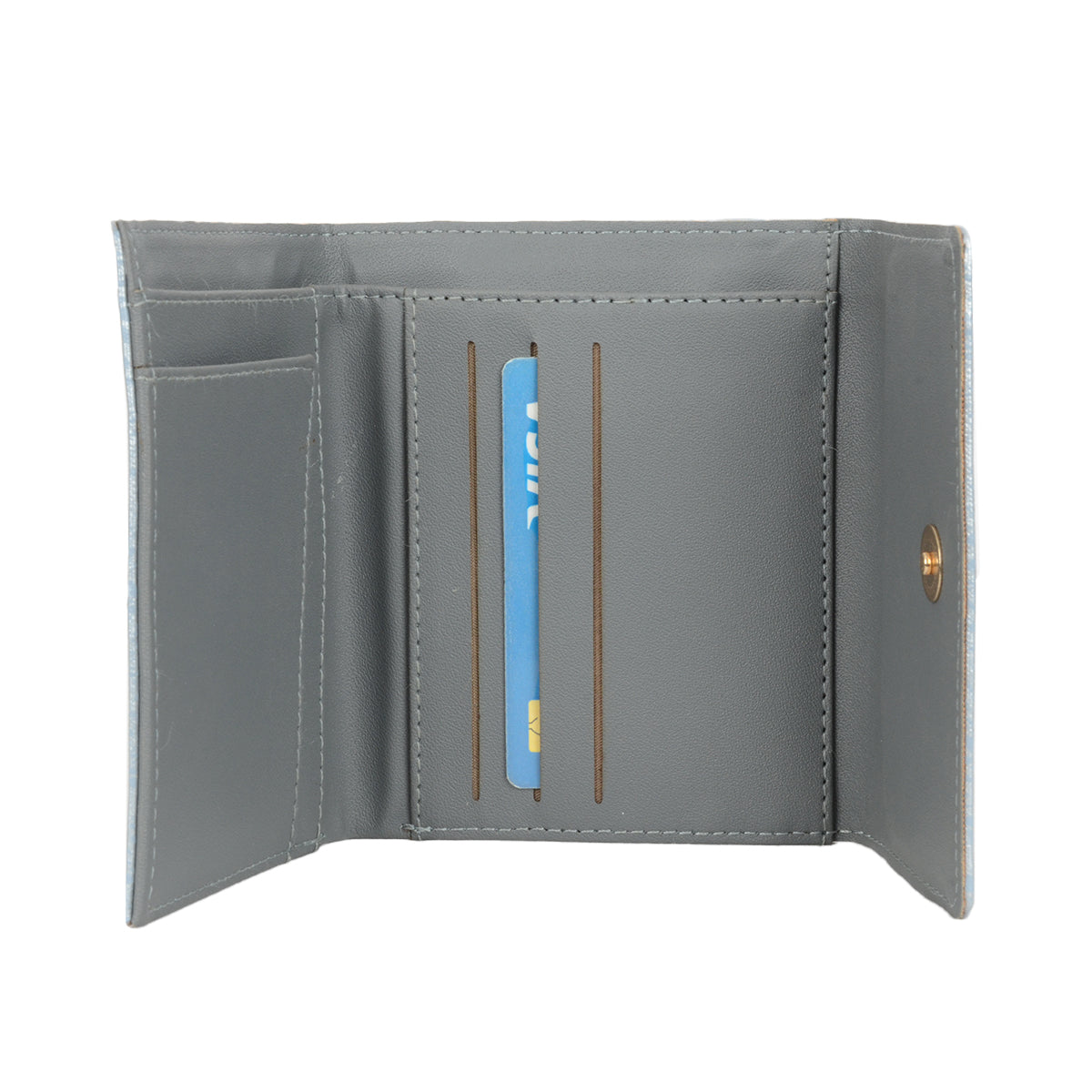 Tacob Blue Small Three Fold Wallet