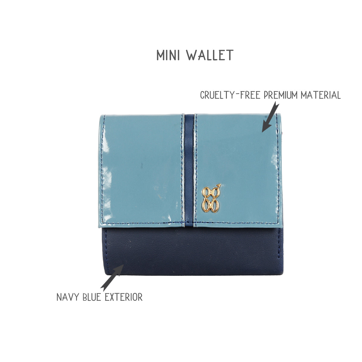 Witness Blue Small Three Fold Wallet