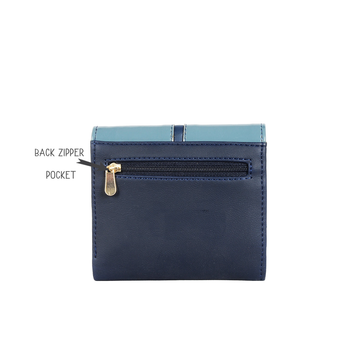 Witness Blue Small Three Fold Wallet