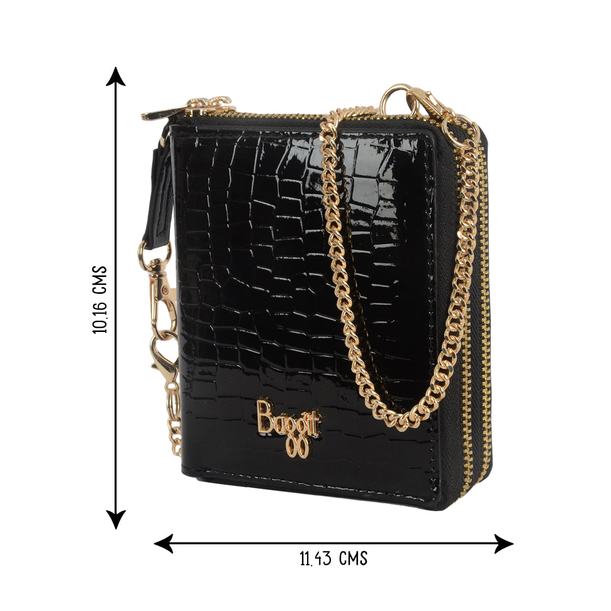 Albany Black Small Ziparound wallet