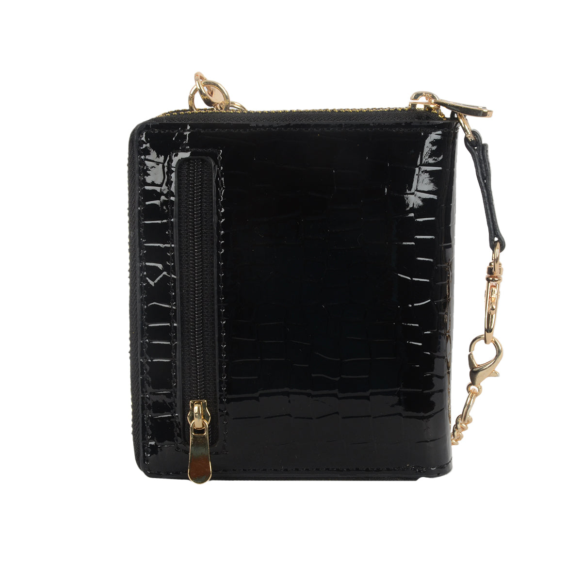 Albany Black Small Ziparound wallet