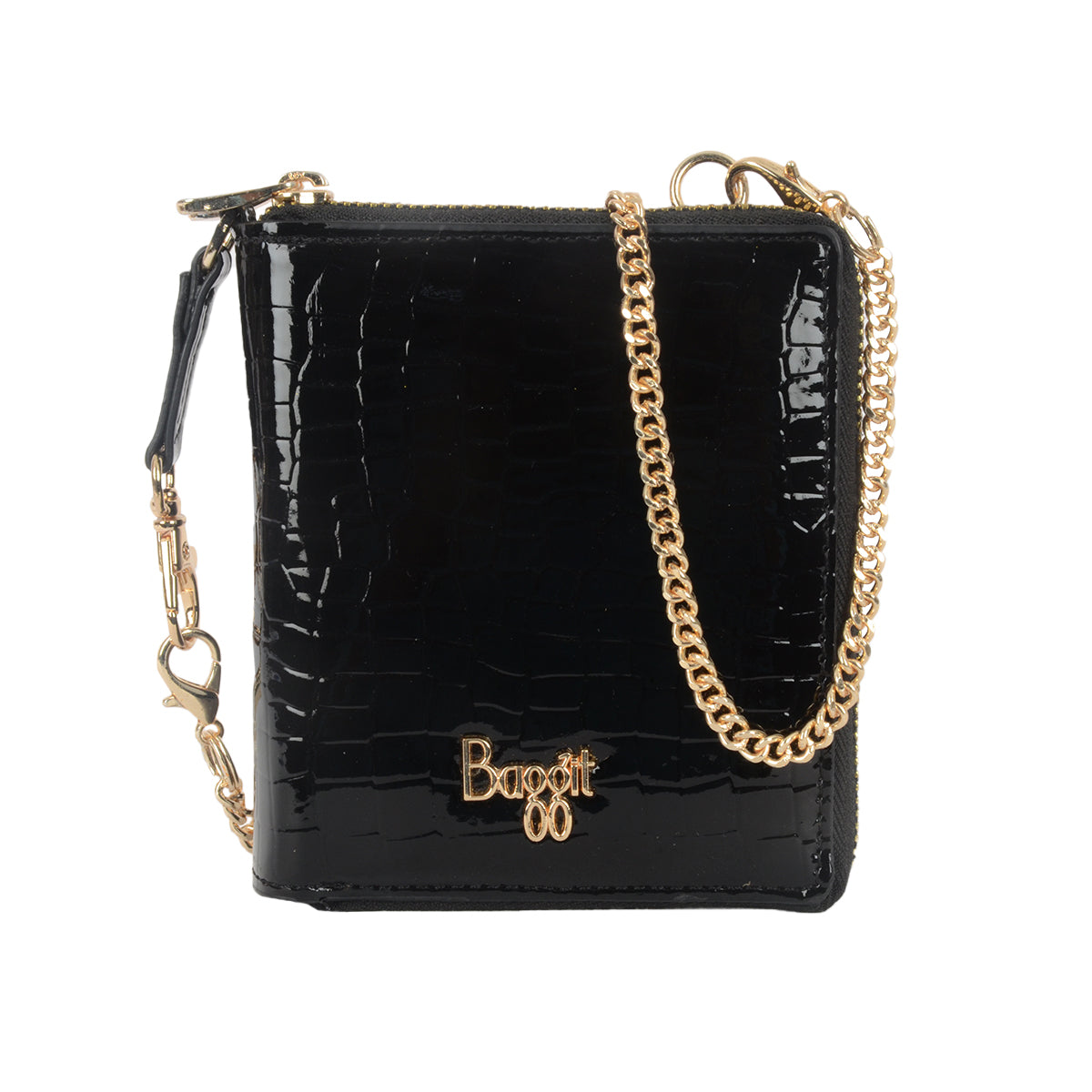 Albany Black Small Ziparound wallets