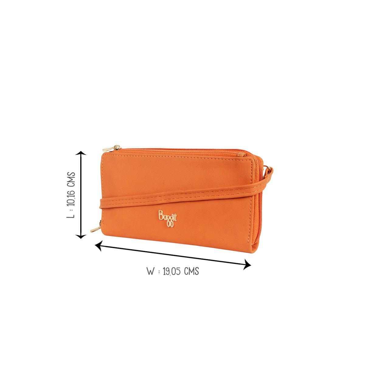 Noori Orange Large Ziparound Wallet