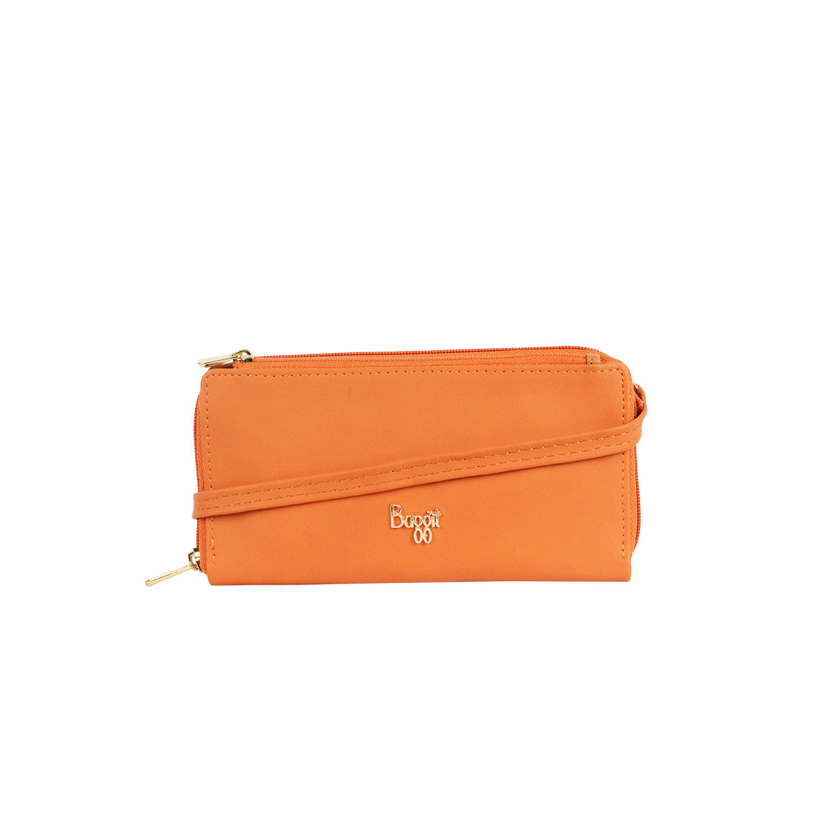Noori Orange Large Ziparound Wallet