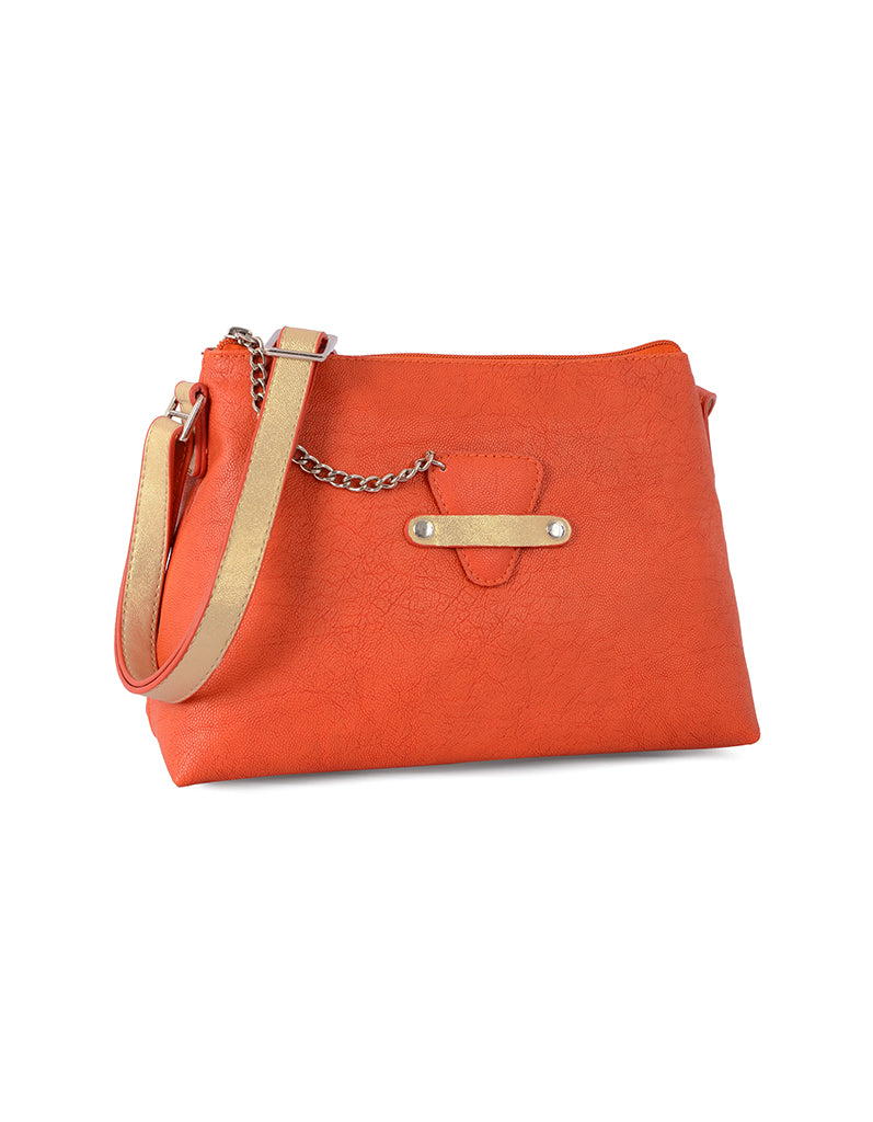 Adriana Orange Small Hobo Bag