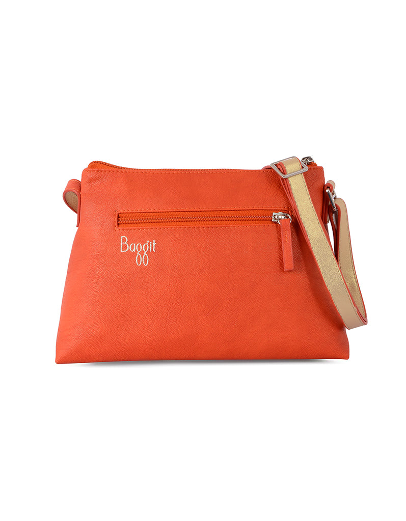 Adriana Orange Small Hobo Bag