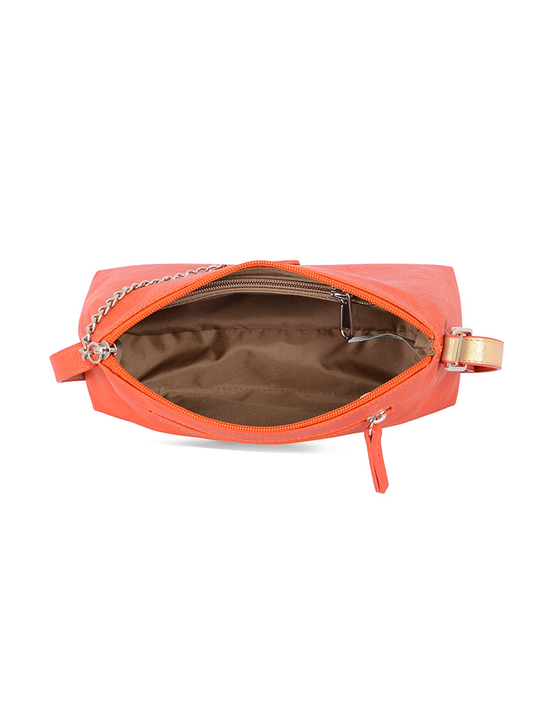 Adriana Orange Small Hobo Bag
