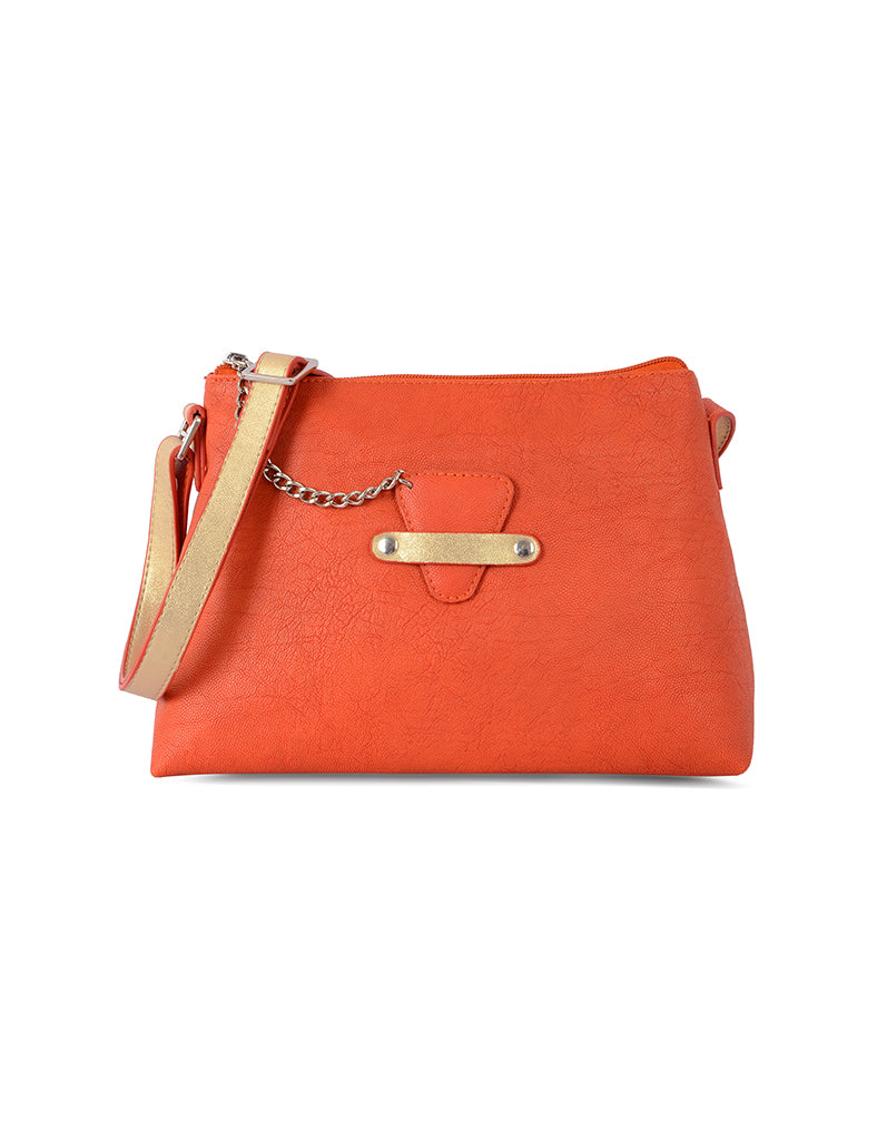 Adriana Orange Small Hobo Bag