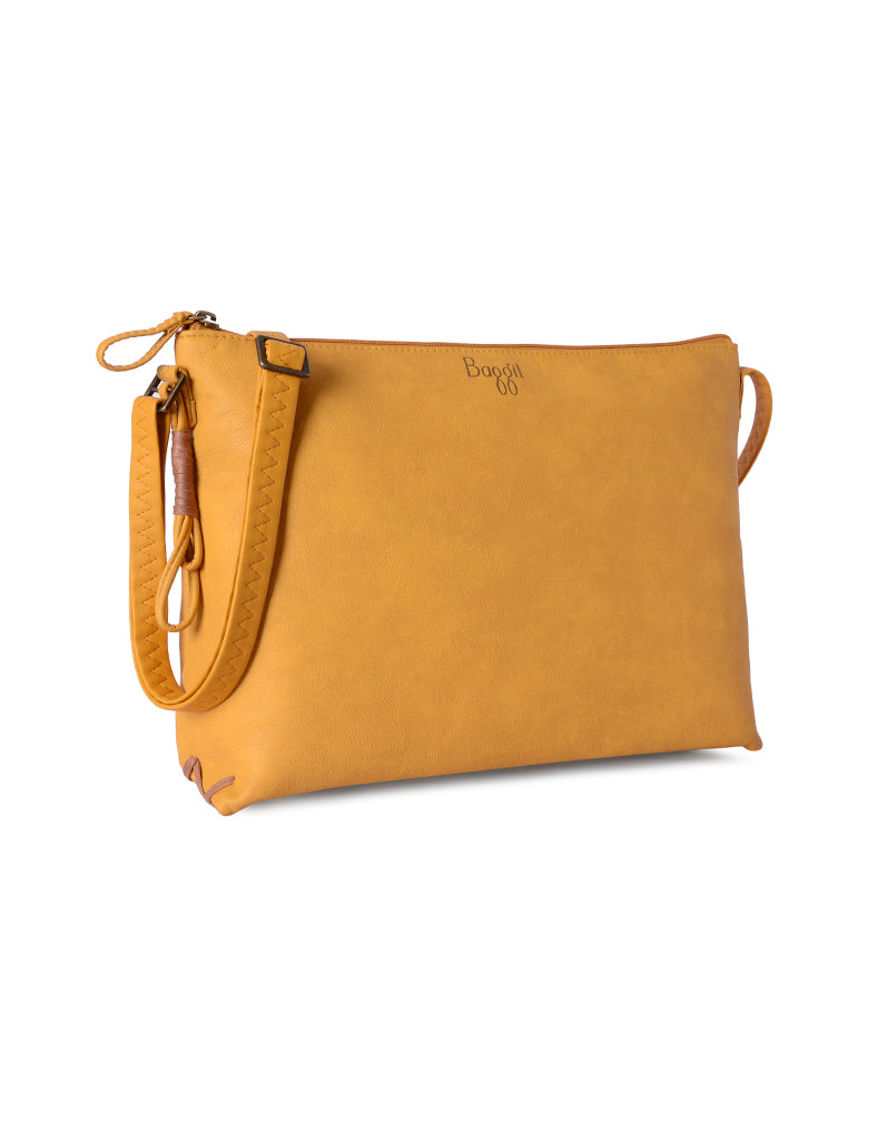 Annora Yellow Medium Hobo Bag