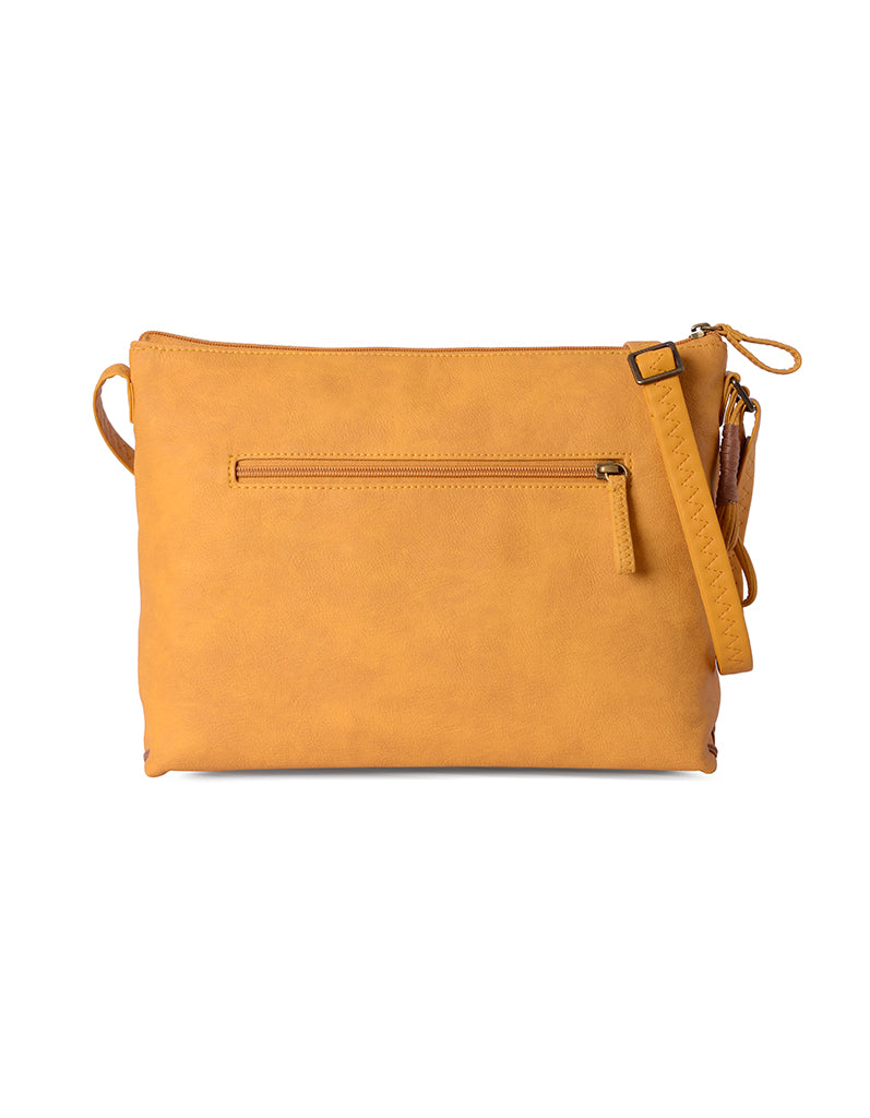 Annora Yellow Medium Hobo Bag