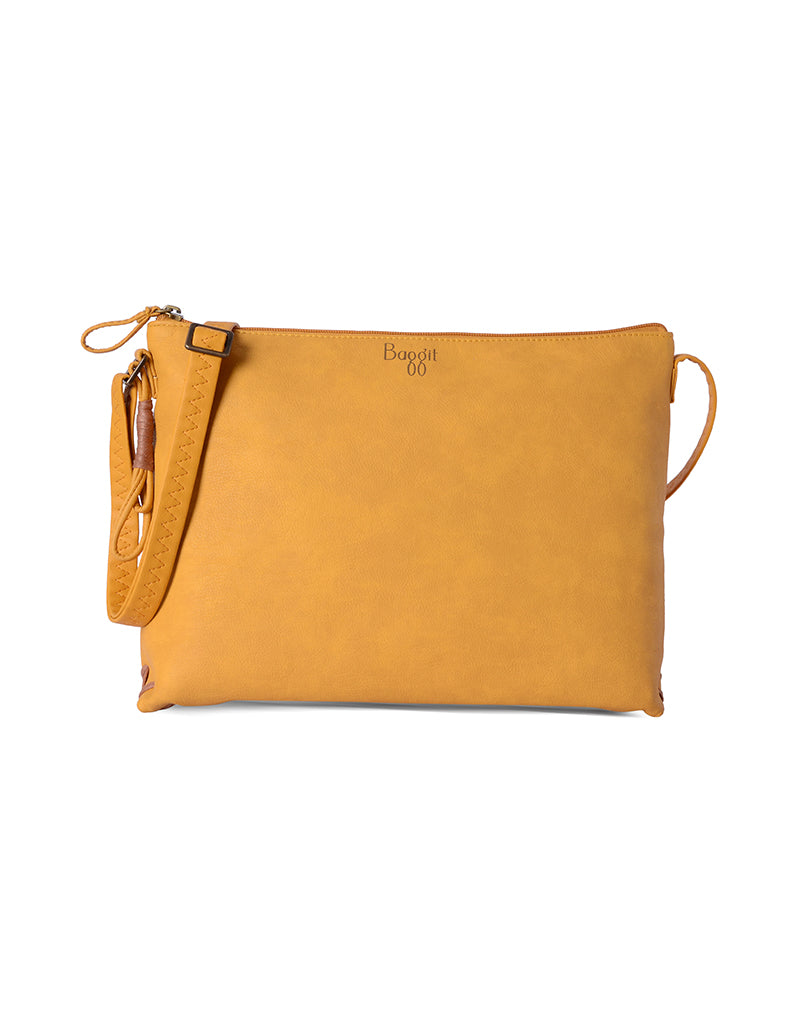 Annora Yellow Medium Hobo Bag
