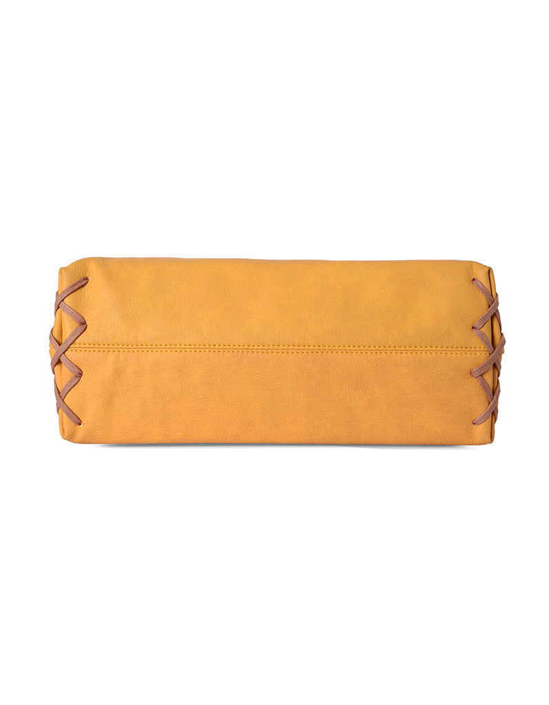 Annora Yellow Medium Hobo Bag