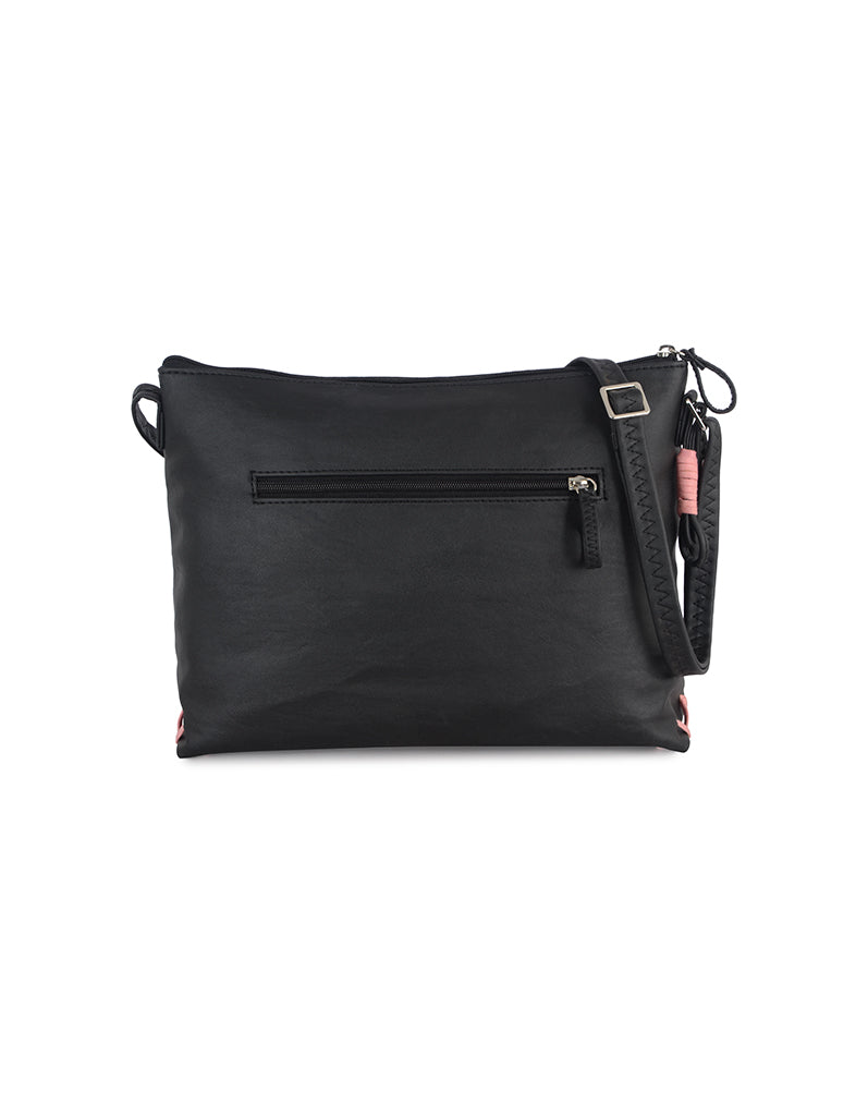 Annora Black Medium Hobo Bag