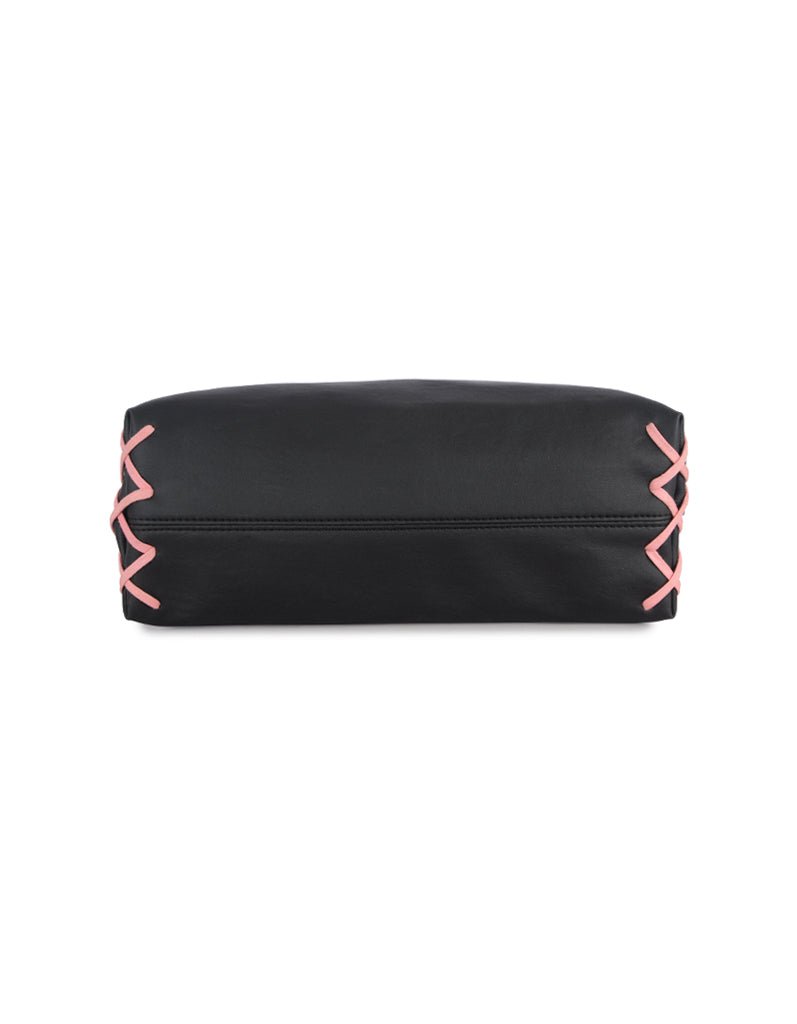 Annora Black Medium Hobo Bag