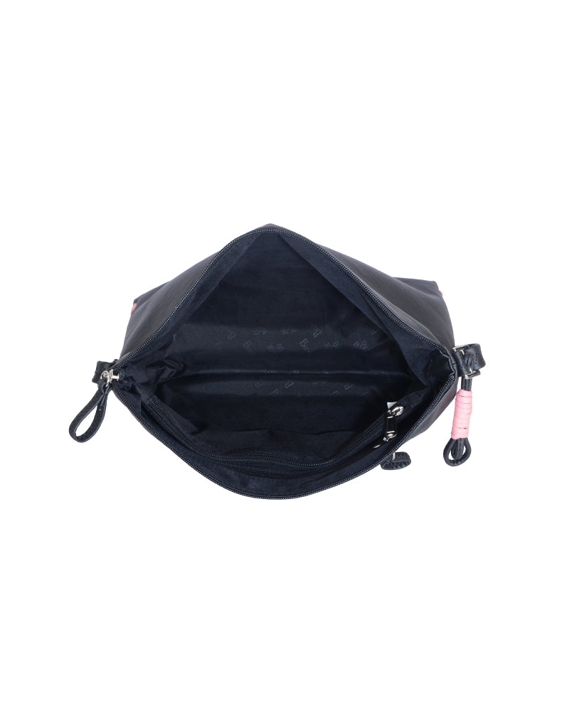 Annora Black Medium Hobo Bag