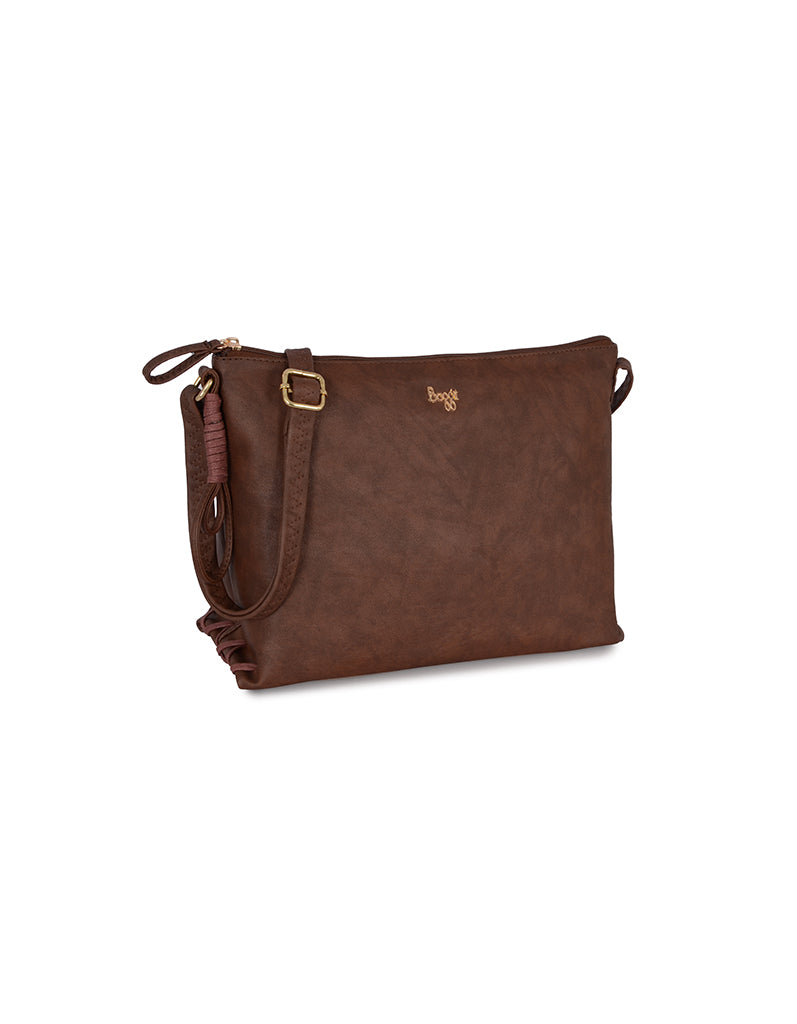 Annora Brown Medium Hobo Bag