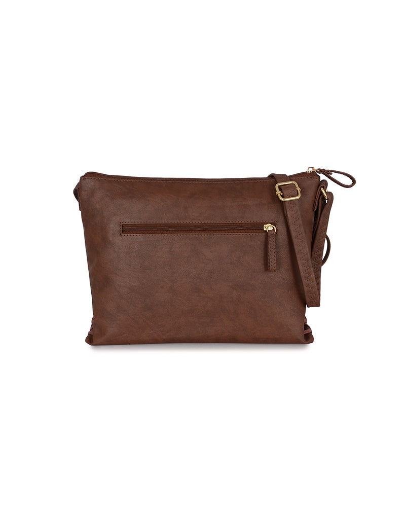 Annora Brown Medium Hobo Bag